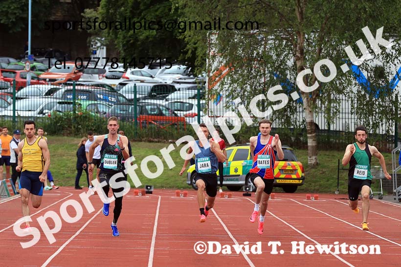 Decathlon 100 metres, 2024 EAP International Combined events, Hewcham, Northumberland.  Photo: David T. Hewitson/Sports for All Pics